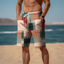 Strandshorts Herren Baumwolle 3D Print Atmungsaktiv Sommerlook - Jamal