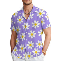 Herren Sommerhemd mit Blumenmuster und Reverskragen – Elian