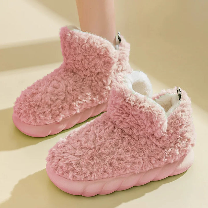 Warme Damen Hausschuhe aus Baumwolle & Plüsch – CozySteps