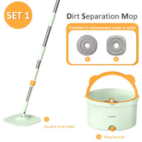 Selbstrotierender Wischmopp mit Eimer - SpinMop