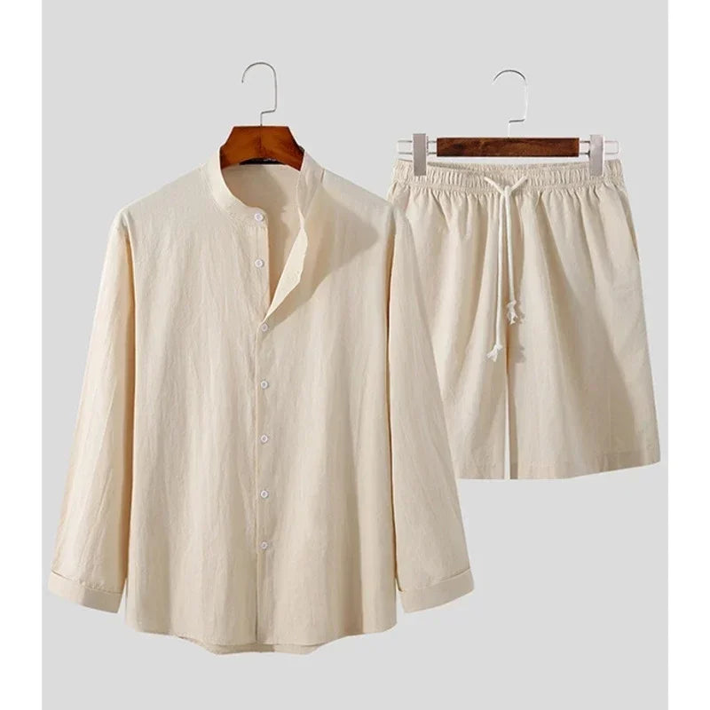 Luftiges & Stylisches 2-teiliges Sommer-Set mit Hemd & Shorts für Herren – Marlo