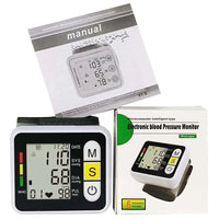 Digitaler Handgelenk-Blutdruckmessgerät mit LCD-Display – PulseTrack