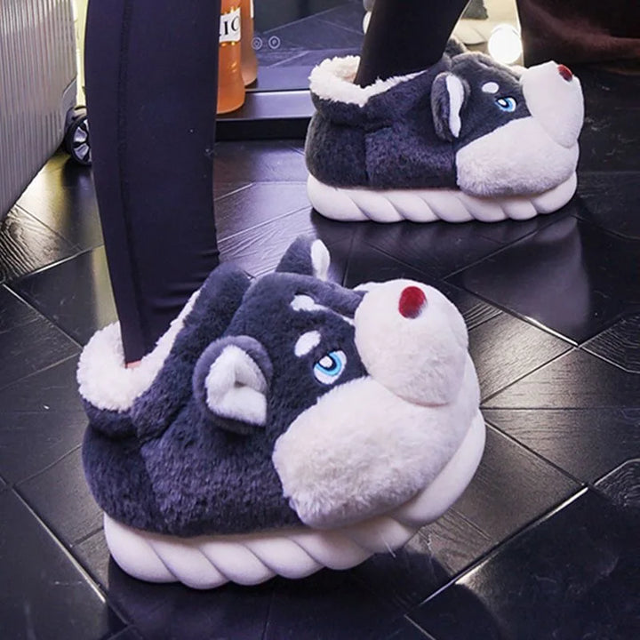 Süße Husky Damen Hausschuhe – Novi