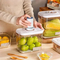 Lebensmittel-Vakuum-Aufbewahrungsbox Transparenter Behälter mit Handpumpe – FreshLock