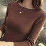 Damen Strickpullover mit Bootsausschnitt – Maris