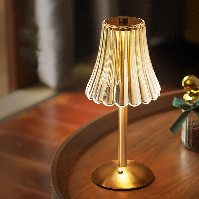 LED Retro Tischlampe USB Wiederaufladbar - BrillianceGlow