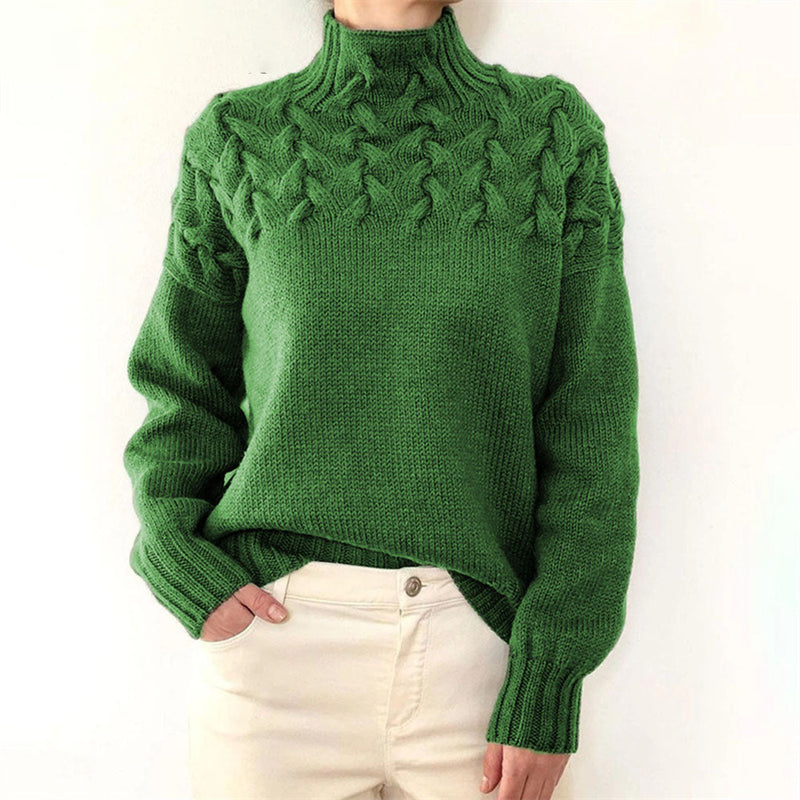 Strickpullover für Damen mit Kragen – Sienna