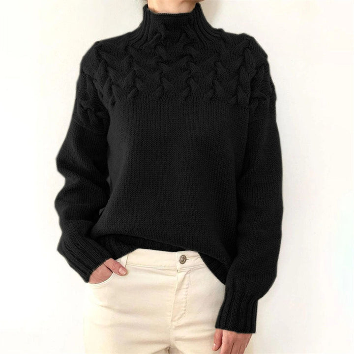 Strickpullover für Damen mit Kragen – Sienna