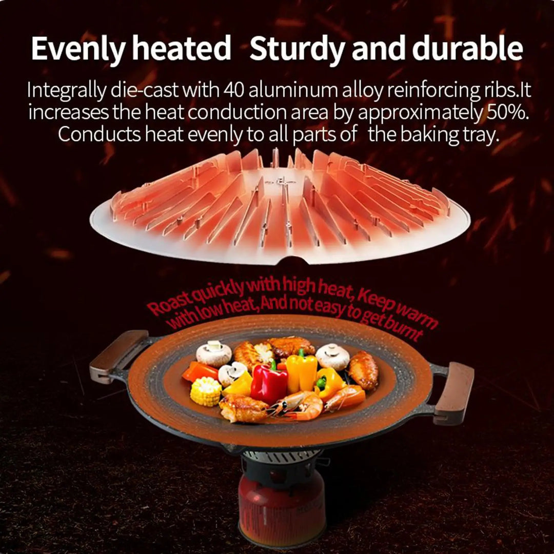 Tragbare Aluminium-Grillpfanne mit Griffen für Camping & BBQ – Arlo