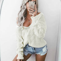 Damen Oversize Strickpullover mit langen Ärmeln – Thalia