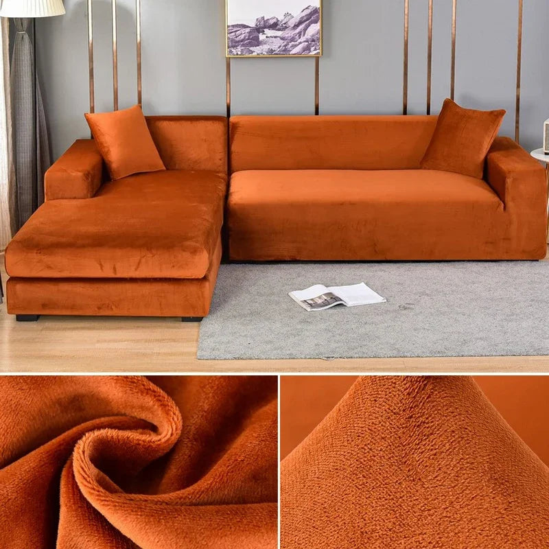 Stretch Velours Sofabezug mit luxuriöser Verarbeitung – Sofina