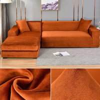 Stretch Velours Sofabezug mit luxuriöser Verarbeitung – Sofina