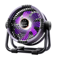 Campingventilator mit 20000mAh Akku, LED-Licht & Fernbedienung – WindMate