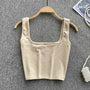 Rugloser Crop-Top in einfarbiger Farbe – Zayra