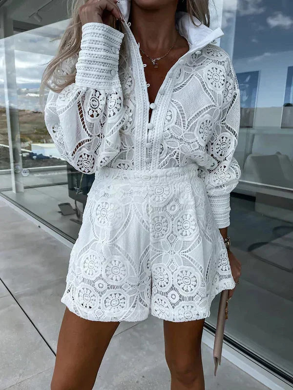 Zweiteiliges Spitzen-Set Damen für den Sommer – Mira