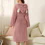 Warme Flanell-Bademantel mit Kapuze und Hasenohren – BunnyHug