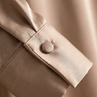 Satin-Finish Collared Women's Top - Janice