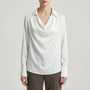 Satin-Finish Collared Women's Top - Janice
