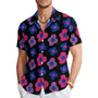 Herren Sommerhemd mit Blumenmuster und Reverskragen – Elian