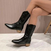 Metallische Cowboy-Stiefel - Aurora