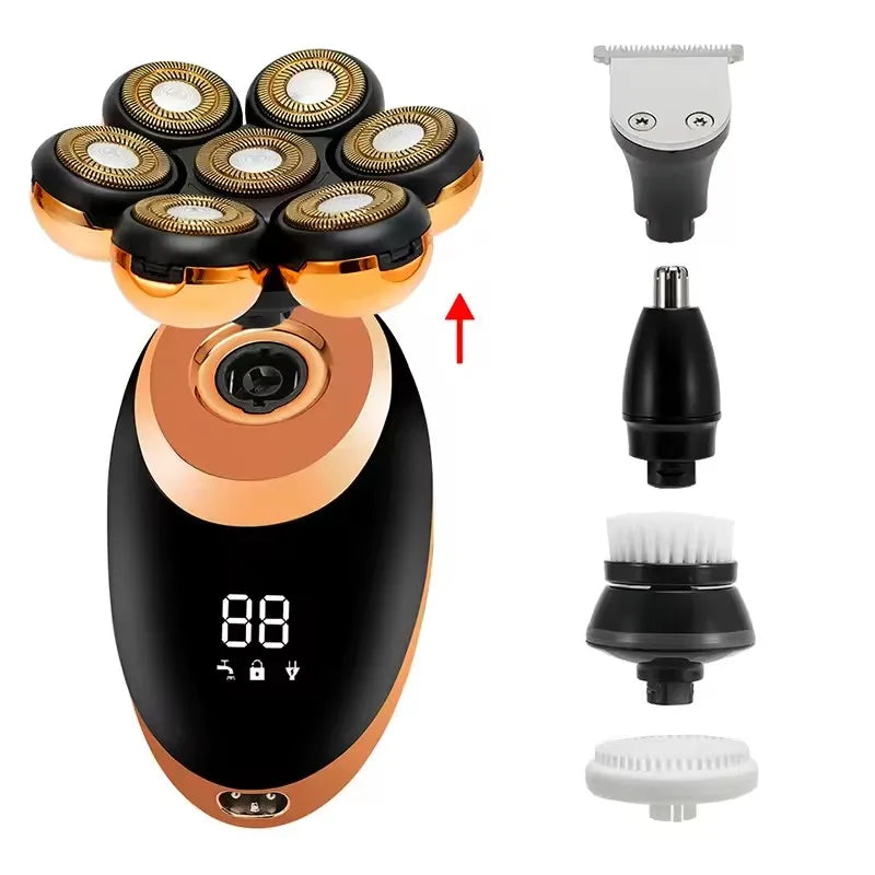 7D schwebender elektrischer Rasierer mit 5-in-1 Pflegekit und wasserdichtem Design – FlexEdge