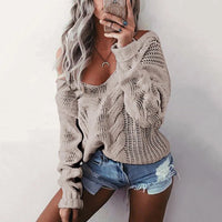 Damen Oversize Strickpullover mit langen Ärmeln – Thalia