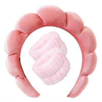 Plüsch Spa Kopfband & Handgelenkband Set - Fluffiea