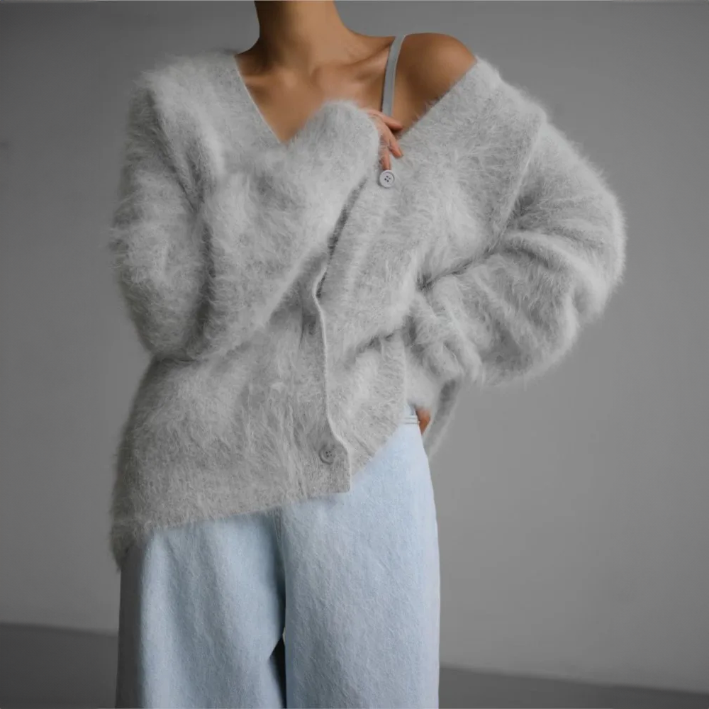 Damen Kaschmir-Strickjacke – Noelia Herbstzauber