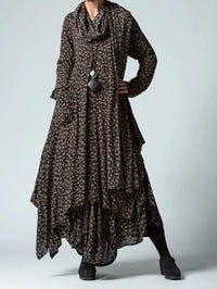 Maxi Herbstkleid mit Druck – Soraya