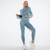Nahtloses Damen-Yoga-Set mit Cropped-Top - Nova