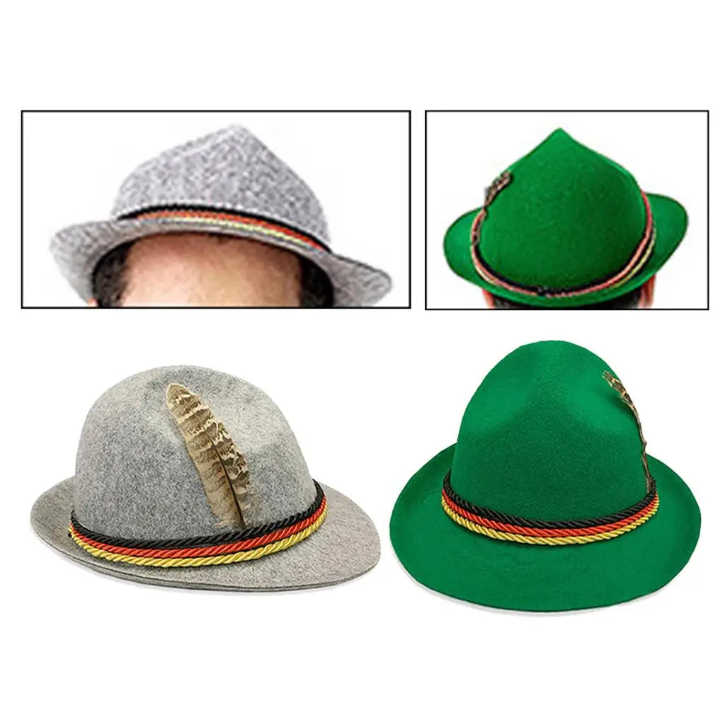 Bayerischer Filzhut mit Feder (Unisex) – TrachtenHut Oktoberfest 2025