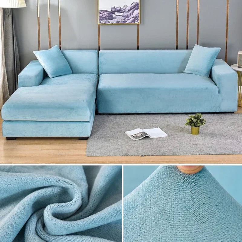 Stretch Velours Sofabezug mit luxuriöser Verarbeitung – Sofina