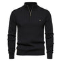 Herren Strickpullover aus Baumwolle mit Reißverschluss & Stehkragen – Ardel