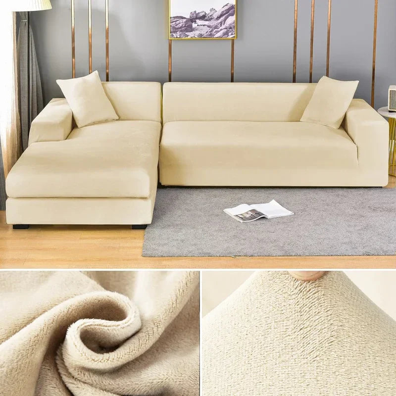 Stretch Velours Sofabezug mit luxuriöser Verarbeitung – Sofina