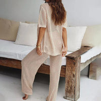 Luftiges & Stylisches Sommer-Set mit Cut-Outs und langer Hose für Damen – Liora