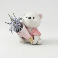 Schattig Beertje Met Bloemenboeket - TeddyBloom