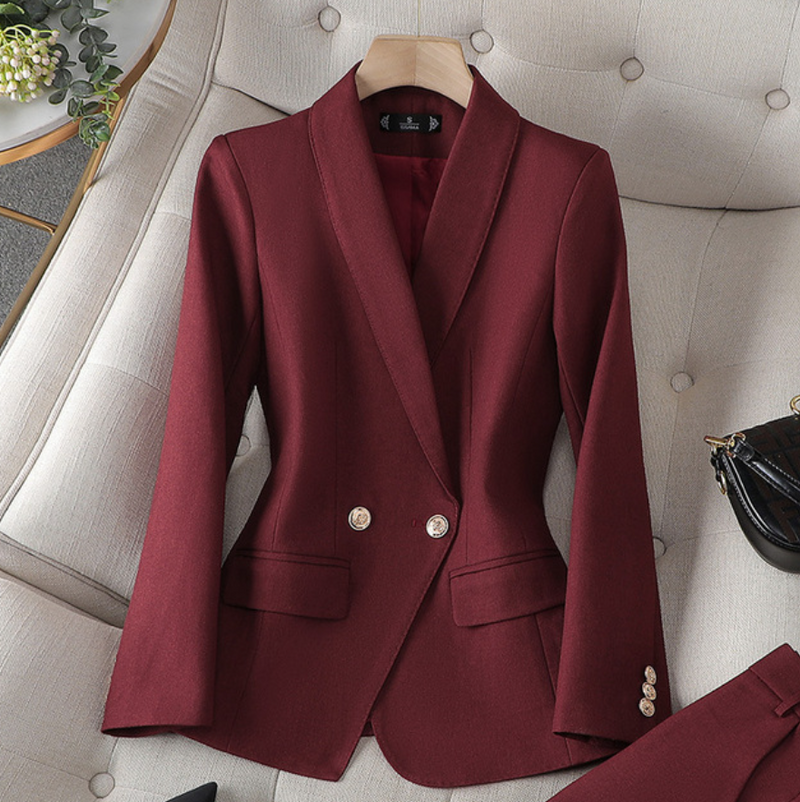 Damen Blazer & Hosen Set – Celestine Herbstzauber Edition
