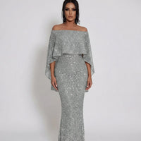 Schimmerndes A-Linie Maxikleid - Jeanne