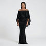 Schimmerndes A-Linie Maxikleid - Jeanne