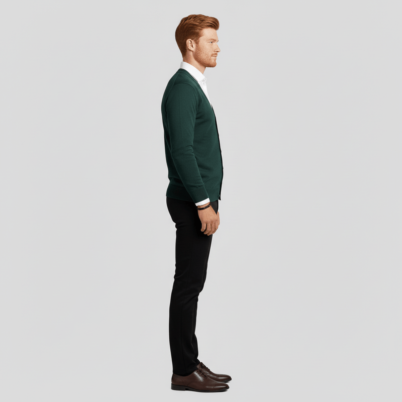 Schmal Geschnittene Strickjacke Mit Langen Ärmeln - Devin