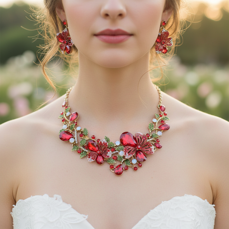 Schmuckset Mit Kette - FloralCharm