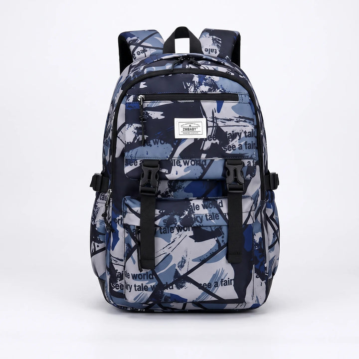 Schulrucksack Mit Abstraktem Print - Scholum