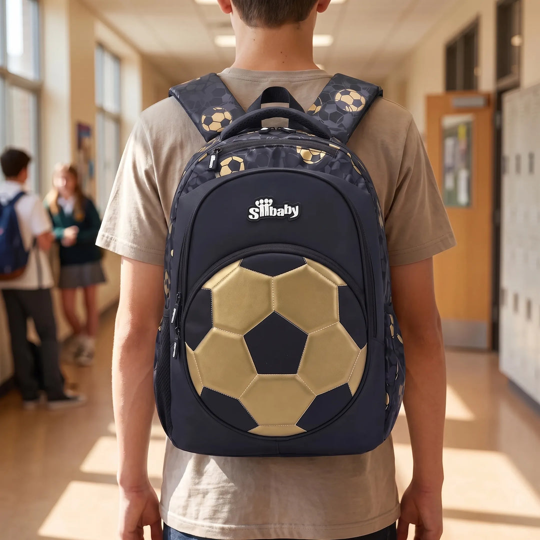 Schulrucksack Mit Fußball-Motiv - Kiddix
