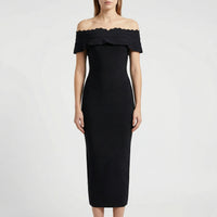 Schulterfreies Midi Kleid - Letizia