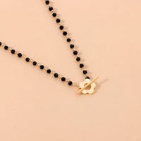 Schwarze Kristallhalskette - CrystalJewelry