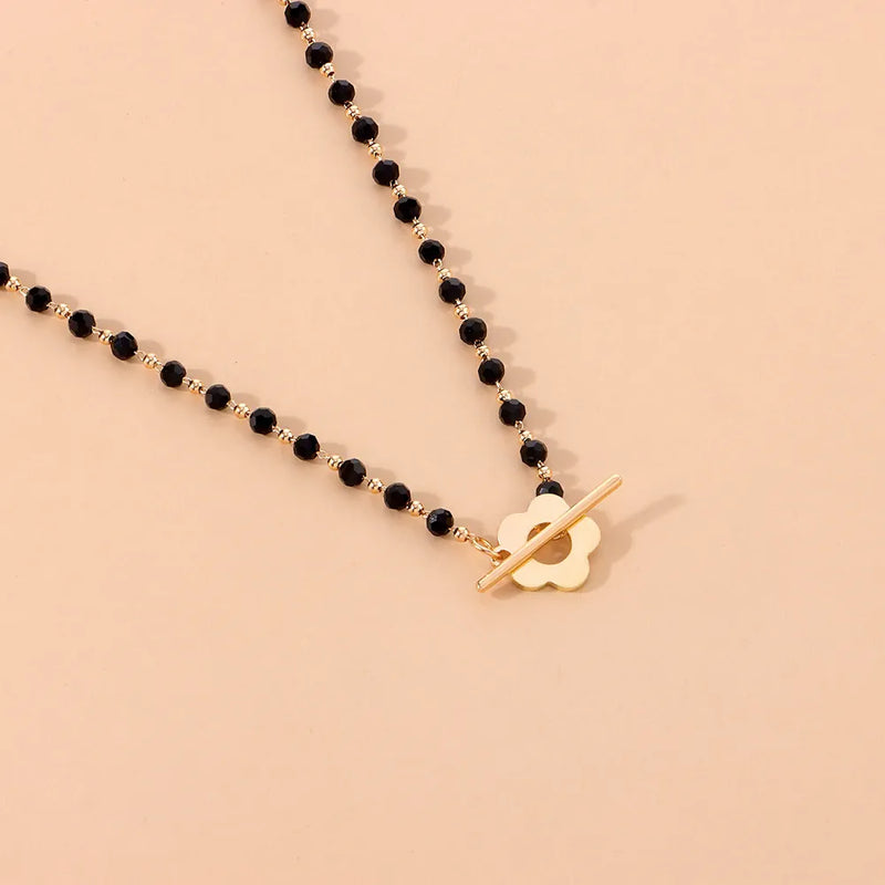 Schwarze Kristallhalskette - CrystalJewelry