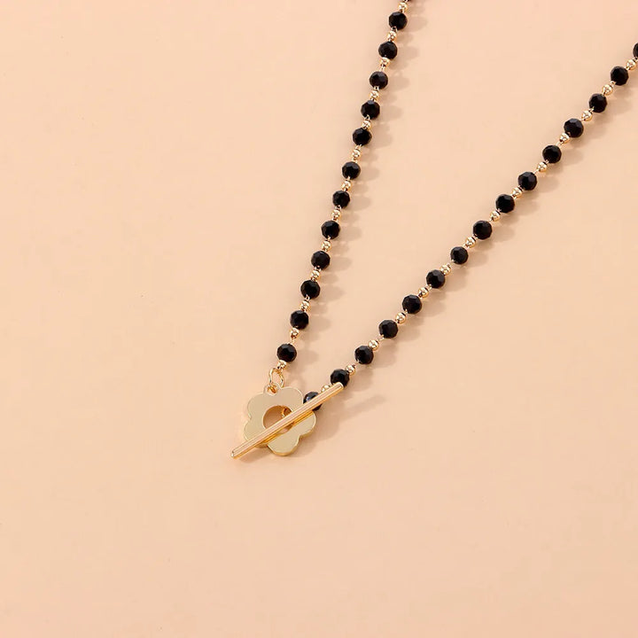 Schwarze Kristallhalskette - CrystalJewelry