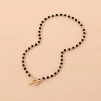 Schwarze Kristallhalskette - CrystalJewelry
