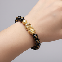 Schwarzes Obsidian-Armband - WealthObsidian