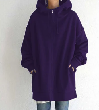 Oversized Damen-Hoodie mit Reißverschluss und Kapuze – Herbstzauber Meliora